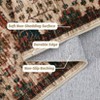 Rugs for Living Room Washable, Soft Vintage Large Bedroom Rug Boho Low Pile Non-Slip Area Rugs Farmhouse Indoor Floor Carpet for Bedroom - 3 of 4