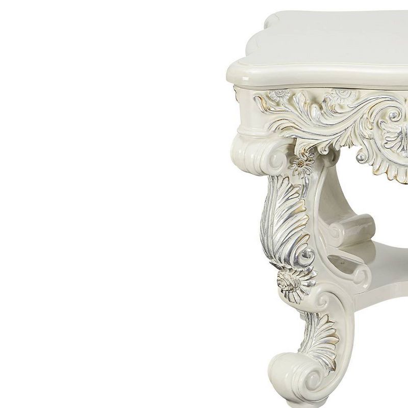 28&#34; Adara Accent Table Antique White Finish - Acme Furniture, 2 of 9