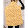 Imily Bela Womens Floral Quilted Puffer Coat Winter Warm Oversized Vest Cap Sleeve - 4 of 4