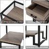 2PCS Nightstands, Beside Table with Storage Drawer and 3-Tier Storage，Small End Table with Steel Frame and Tempered Glass Top - 4 of 4