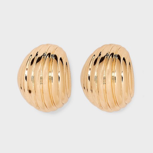 Thick Metal Hoop Earrings - A New Day™ Gold : Target