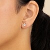 SHINE by Sterling Forever Sterling Silver Trillion Cut Prong Set Stud Earrings - 2 of 4