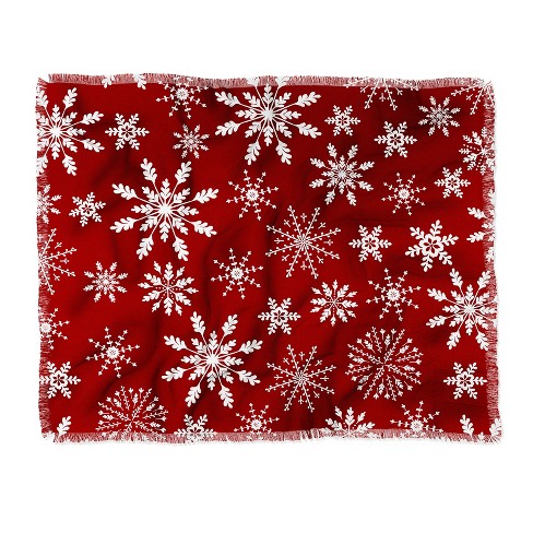 Iveta Abolina Silent Night Red Woven Throw Blanket - Deny Designs - image 1 of 2