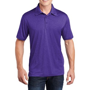 Mafoose Men's Short Sleeve Moisture-Wicking Heather Contender Polo T-shirt - 1 of 4