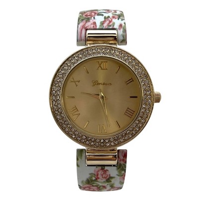 Olivia Pratt Printed Soft Band Bangle Women Watch