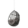 Syemin Patio Accent Chairs, No Stand Hanging Basket Chair, Outdoor Rattan Hammock with Cushion for Lawns, Gardens and Porches, Gray, 37"*24.75"*46" - 4 of 4