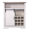 TIRAMISUBEST Farmhouse Storage Cabinet with Sliding Barn Door & Wine Shelf - 4 of 4