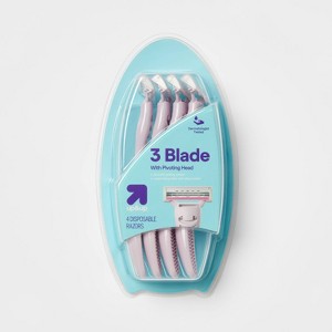 Pivoting Head Women's 3-Blade Disposable Body Razors - 4ct - up&up™ - 1 of 4