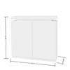 Large Spaces Shoe Cabinet High Glossy White Color with Led Light have moveable Shelves - 2 of 4