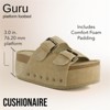 CUSHIONAIRE Women's Guru Genuine Leather footbed platform sandal with +Comfort, Wide Widths Available - 3 of 4