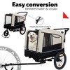 Lyngins Large 2-in-1 Bike Trailer & Push Cart for Pets with Detachable Bike Hitch & Push Handle, Convertible Dog Stroller with All-Terrain Wheels - 2 of 4
