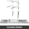 VEVOR Concession Shelf 48L x 12W Inch Stainless Steel Drop Down Folding Serving Food Shelf Stand Serving for Concession Trailer Serving Window,Silver - 4 of 4