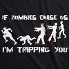 Youth If Zombies Chase Us I'm Tripping You Funny Halloween T Shirt for Kids - Crazy Dog Youth T Shirt - 3 of 4