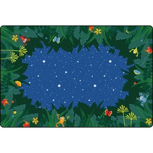 Carpets for Kids Peaceful Tropical Night Classroom Rug, Rectangle - 1 of 4