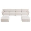 TIRAMISUBEST 110" Modular Sectional Sofa L Shape couch Chenille Cushion Sectional Ottoman USB and Type-C Charger- 4/6 Seat - 4 of 4