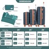 Gulches 5-Piece Durable Hard Case Luggage Set (20"/24"/28"/Travel Bag/Toiletry Bag) - Color Matching Dark Green - 2 of 4