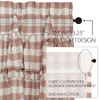 Annie Buffalo Portabella Check Ruffled Short Panel Set of 2 63x36 VHC Brands - 4 of 4
