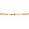 Black Bow Jewelry 4mm 10k Yellow Gold Solid Concave Figaro Chain Necklace - 4 of 4