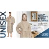 American Soft Linen Turkish Warm Fleece Bathrobe, Mens and Womens Robes, 1 Piece Shawl Collar  Adult Matching Couple Robes for your Bathroom - 2 of 4
