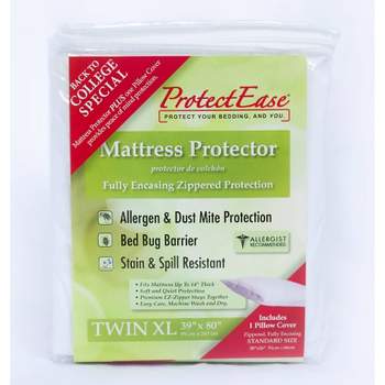 Twin XL Zippered Mattress Protector with Pillow Protector - ProtectEase