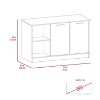 NicBex Kitchen Island Cart Morden Kitchen Carts with Storage, 2 Cabinet Door, 2 Storage Shelves for Kitchen, White - 2 of 4