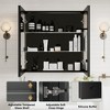 Belle Medicine Cabinet with Mirror, Recessed/Wall Mounted Cabinet for Bathroom, Beveled Mirror, Adjustable Tempered Glass Shelves, Black - 4 of 4