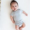 Kyte Baby 2-Pack Short Sleeve Bodysuit in Cloud and Storm - 3 of 4