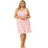 Agnes Orinda Women's Plus Size Sleeveless Ruffle Hem Cute Print Nightgowns - 4 of 4