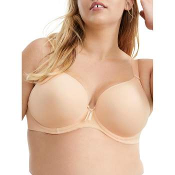Curvy Couture Women's Sheer Mesh Unlined Underwire Bra Bark 34H