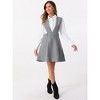 INSPIRE CHIC Women's Overalls Suspenders V Neck A-Line Above Knee Pinafore Dress - 3 of 4