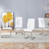FONTOI 4PCS Dining Chairs with Metal Legs&High Back for Dining Room, Meeting Family Dining Needs, White, 16"*37.4"*15.7" - 2 of 4