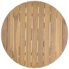 31" Outdoor Round Acacia Wood End Table,Modern Patio Coffee Table with Tapered Legs,Natural Wood Coffee Table for Garden or Deck-Koiai - 3 of 4