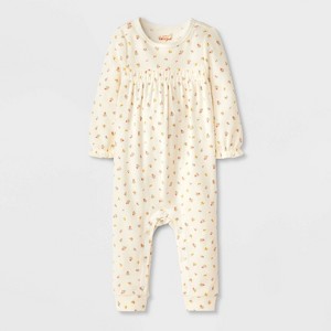 Baby Girls' Long Sleeve Waffle Romper - Cat & Jack™ - 1 of 4