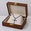 Anna-Kaci Women's Gothic Cross Pendant Necklace with Crystal Accents and Beaded Chain - Black - 2 of 4