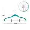 VECELO 20 pk Plastic Hanger Non Slip Clothes Hangers with Metal Clips and 1 Magic Hangers & 2 Tie Rack - 3 of 4