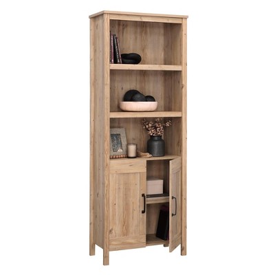 Khaki Pine Adjustable Kids Bookcase with Doors
