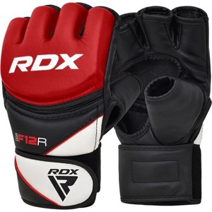 RDX Sports F12 MMA Grappling Gloves Premium Quality Gloves for Professional and Amateur MMA Fighters, Training, Sparring, Heavy Bag Work - Red - S - 1 of 4