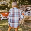 Women's Shacket Plaid Collared Long Sleeve Shirt Jacket - Cupshe - 4 of 4