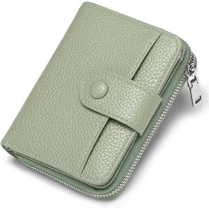 Clotth Women’s RFID Blocking PU Leather Wallet - Large Capacity Bifold Wallet with Zipper Pocket,Compact Lightweight for Travel & Daily Use - 1 of 4