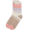 Memoi Women's Stripes Aloe Infused Crew Socks - 3 of 3