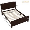 KWPZQEB Full/Queen/King Size Platform Bed, Farmhouse Wood Platform Bed w/ 37.8"H Headboard & Strong Support Slats, No Box Spring Needed, Easy Assembly - 4 of 4