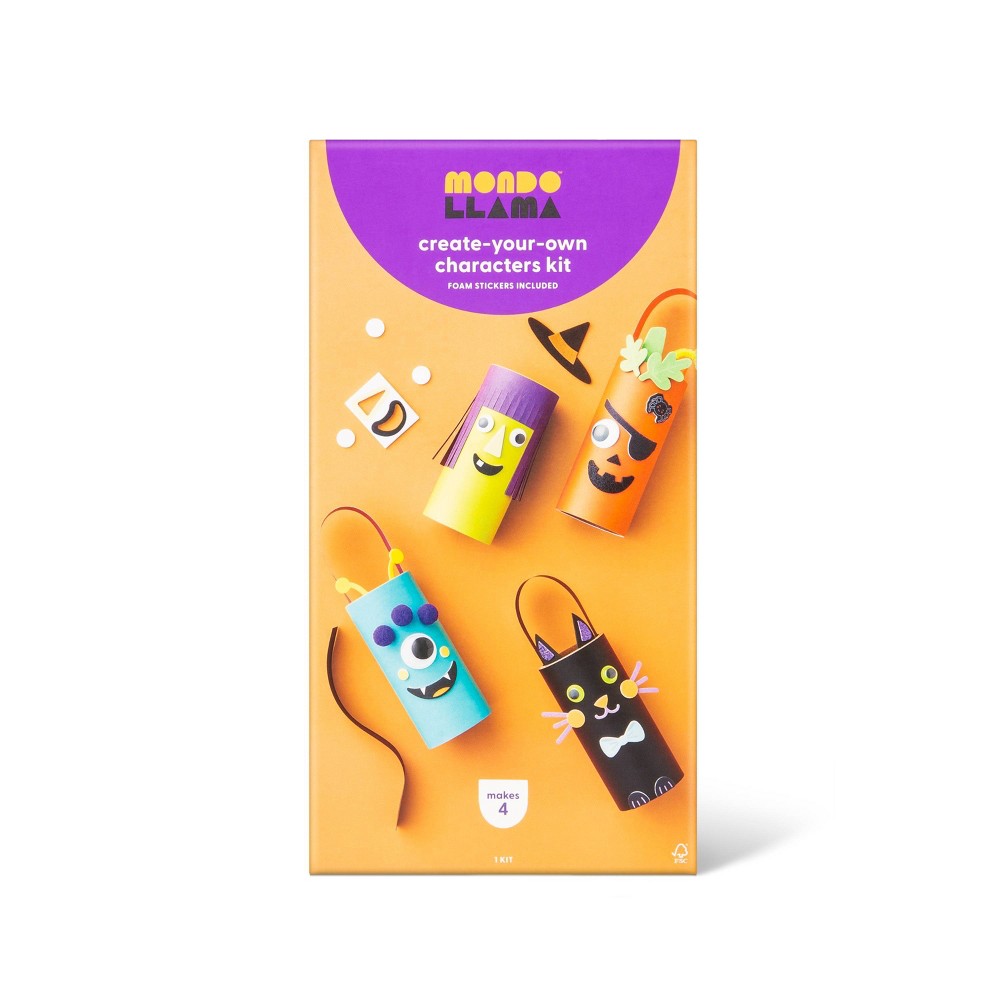 Halloween Character Paper Tube Craft Kit - Mondo Llama