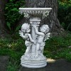 Northlight 19.25" Cherub Angels Pedestal Bird Bath Outdoor Garden Statue - 2 of 4