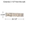 Possini Euro Design Vivienne Modern Wall Light Chrome Hardwire 24 1/2" Light Bar Fixture Clear Crystal for Bedroom Bathroom Vanity Reading Living Room - 4 of 4