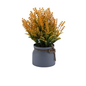 Unique Bargains Artificial Plants Tiered Festive Flower Cone Plastic 3.74"x3.74"x9.84" 1 Pc - 1 of 4