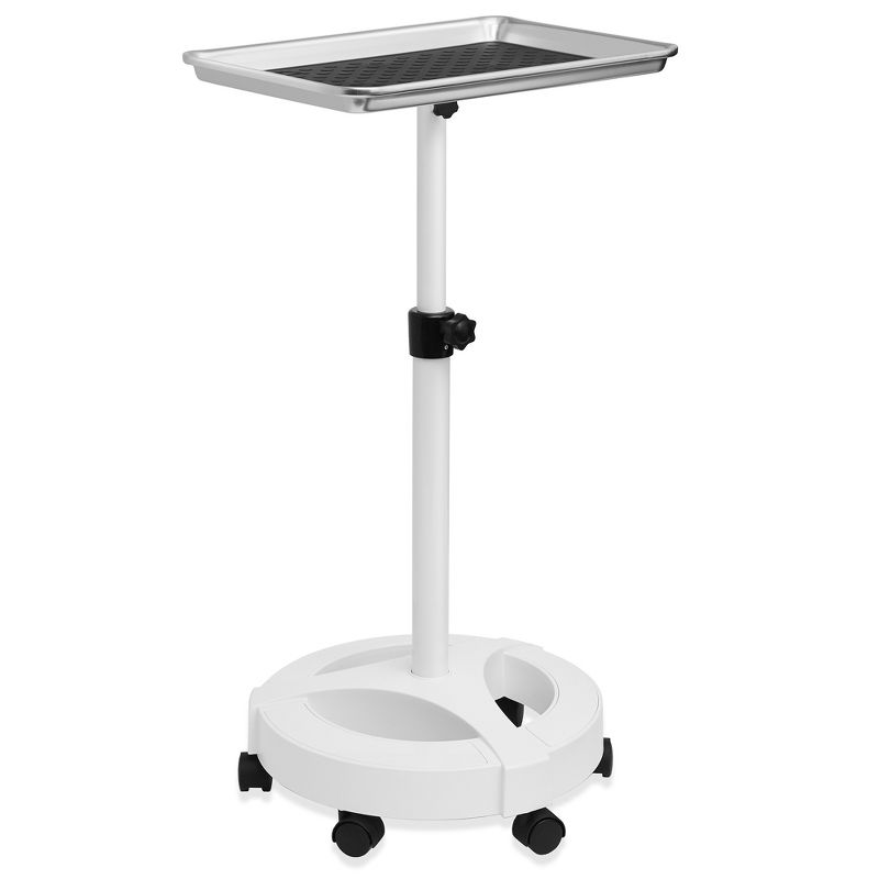Saloniture Rolling Salon Aluminum Instrument Tray - Portable Hair Stylist Trolley with Mat, 1 of 7