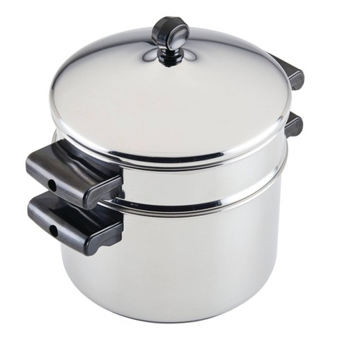 Farberware Classic Series 3qt Stainless Steel Stack 'n' Steam Sauce Pot  With Steamer Set Silver : Target