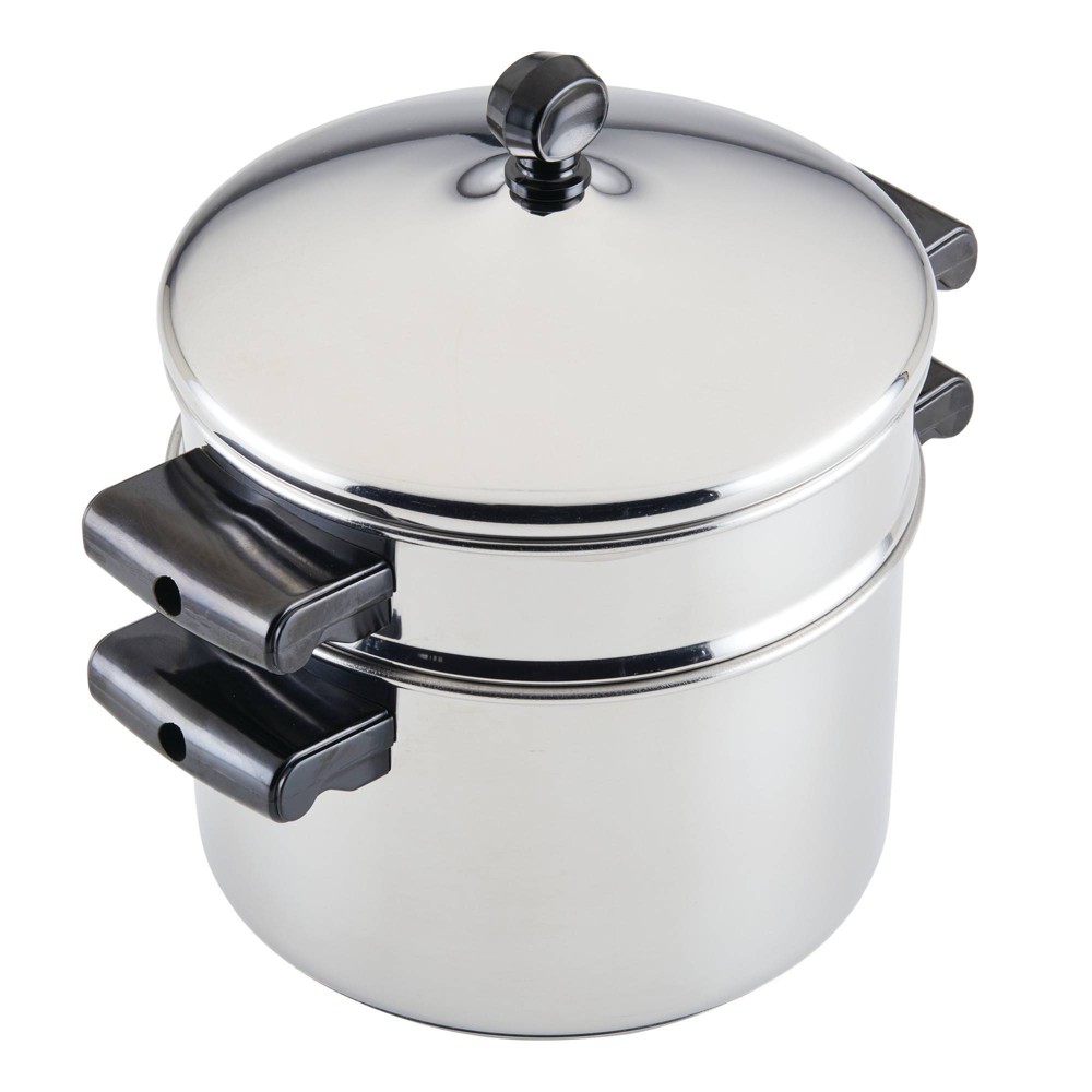 Farberware Classic Series 3qt Stainless Steel Stack &#039;n&#039; Steam Sauce Pot with Steamer Set Silver