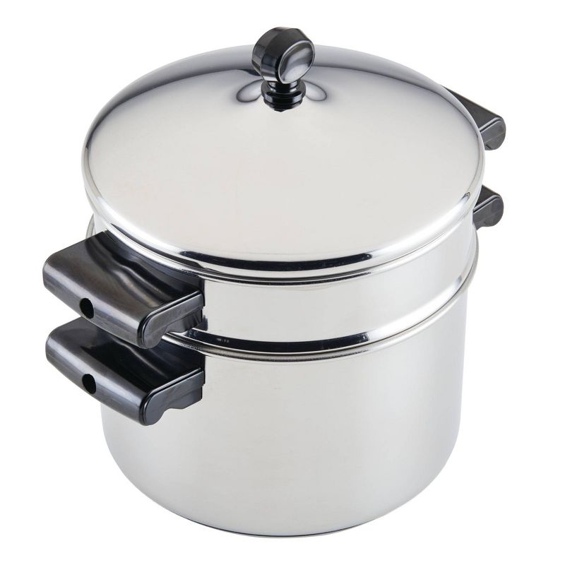 Farberware Classic Series 3qt Stainless Steel Stack &#39;n&#39; Steam Sauce Pot with Steamer Set Silver, 1 of 11