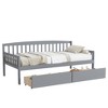 NicBex Twin Size Modern Pine Daybed with 2 Storage Drawers and Bedside Guardrail for Bedroom and Living Room - 3 of 4
